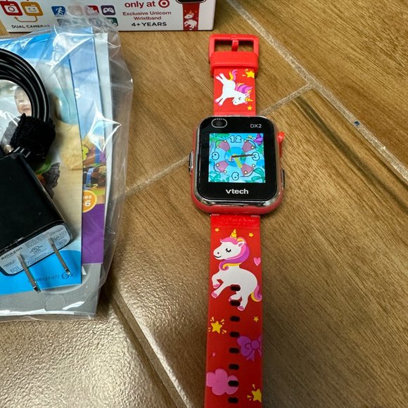 VTech KidiZoom Kids Smartwatch DX2 Red Unicorn In Great Condition!! - Picture 2 of 5